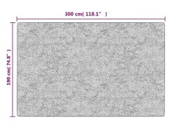 Alfombra lavable antideslizante multicolor 190x300 cm