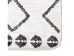 Alfombra lavable antideslizante negro y blanco 80x150 cm ES19867
