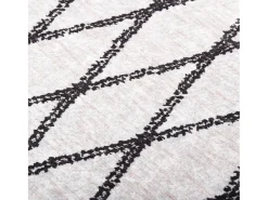 Alfombra lavable antideslizante negro y blanco 80x150 cm ES19867