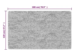 Alfombra lavable antideslizante negro y blanco 120x180 cm ES18878