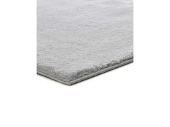 Alfombra lavable antideslizante - liso - plata - 200 x 290 cm - LOFT