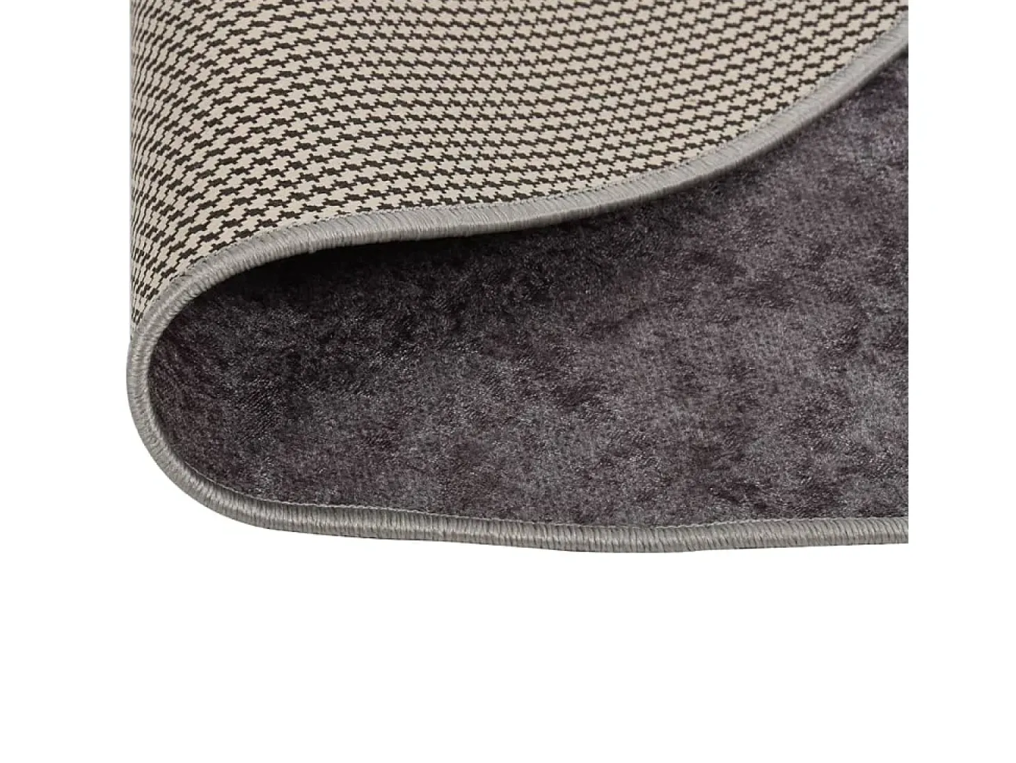 Alfombra lavable antideslizante gris Ø 200 cm