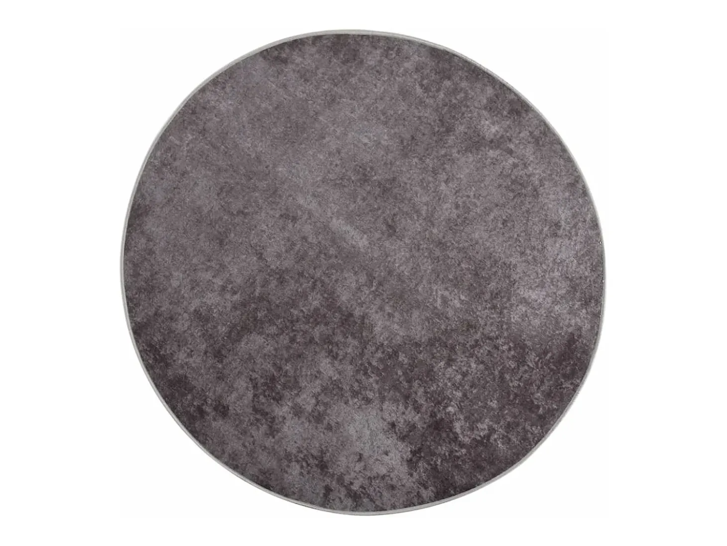 Alfombra lavable antideslizante gris Ø 200 cm