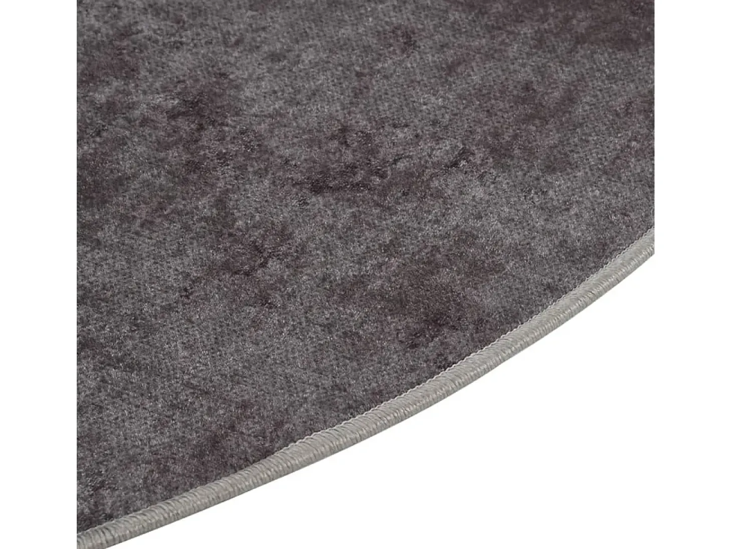 Alfombra lavable antideslizante gris Ø 200 cm