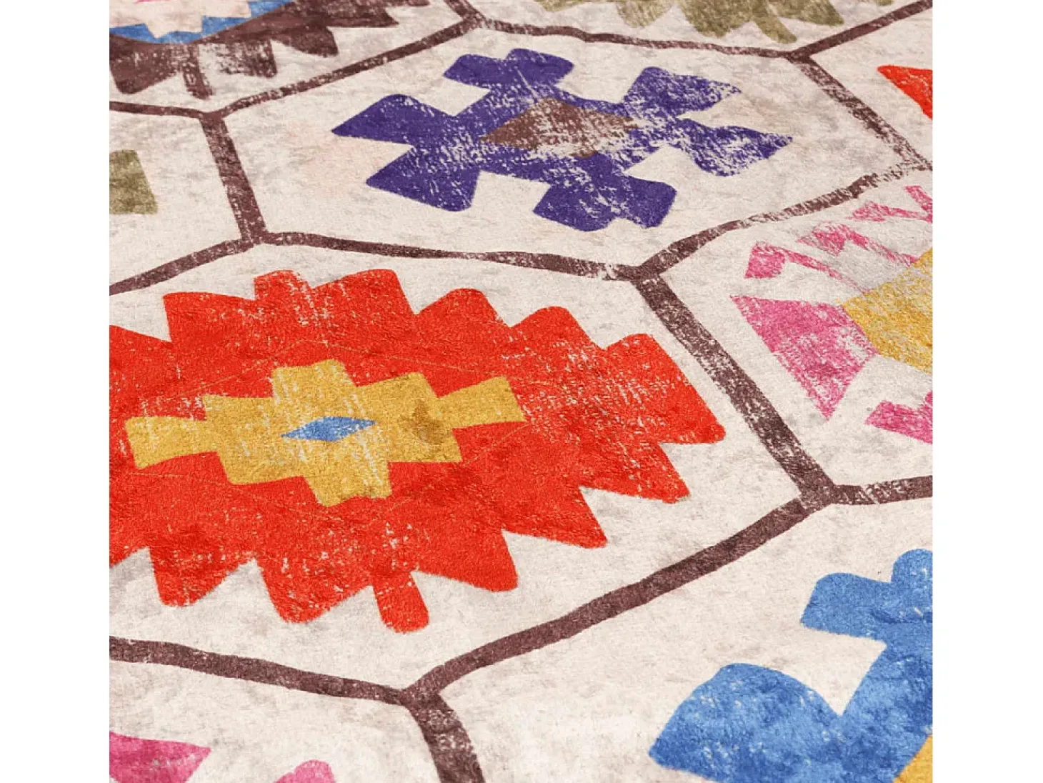 Alfombra lavable antideslizante multicolor 160x230 cm