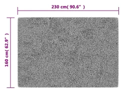 Alfombra lavable antideslizante gris 160x230 cm