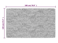 Alfombra lavable antideslizante negro y blanco 120x180 cm