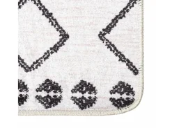 Alfombra lavable antideslizante negro y blanco 120x180 cm
