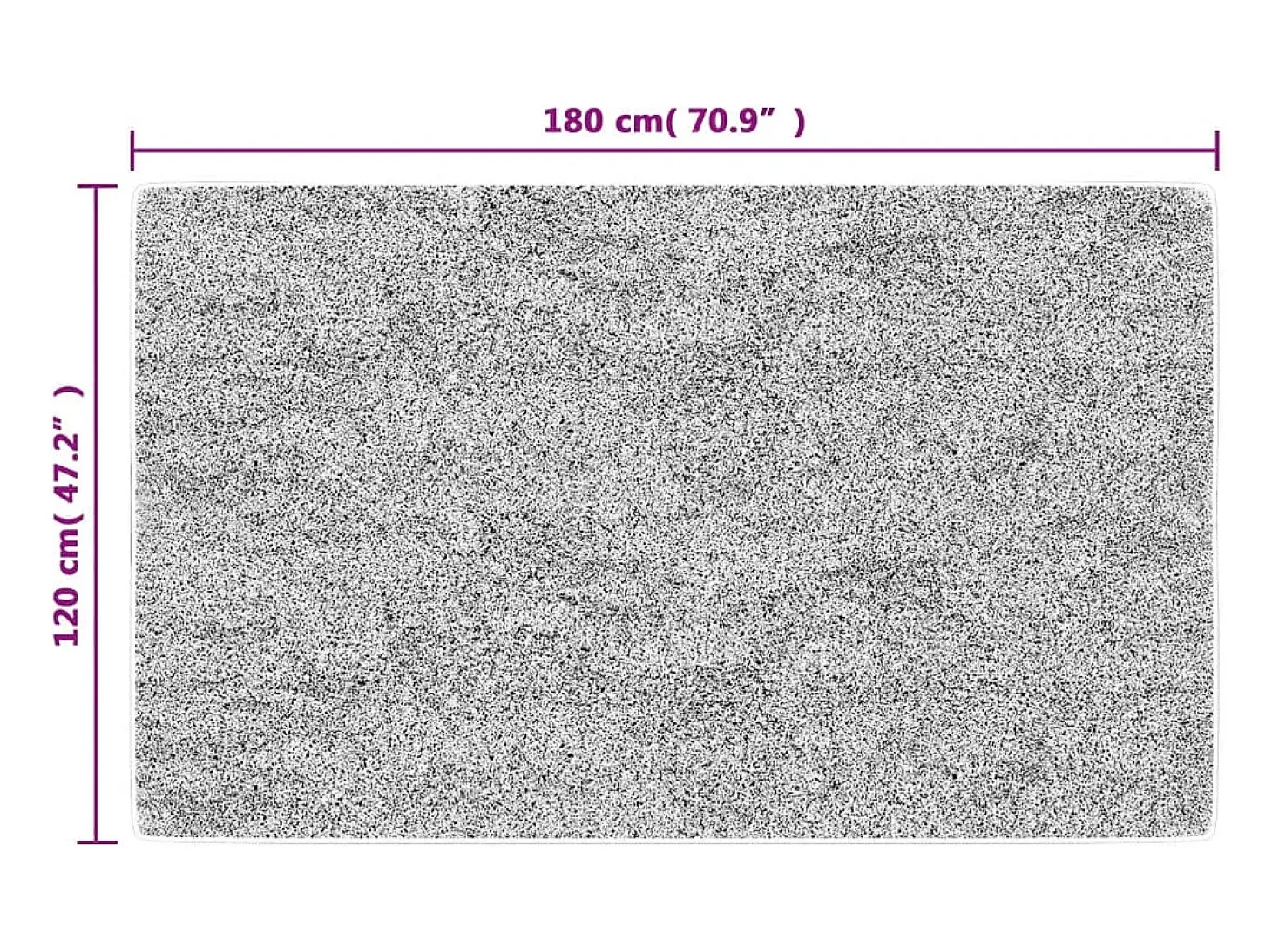 Alfombra lavable antideslizante gris 120x180 cm