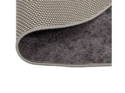 Alfombra lavable antideslizante gris Ø 200 cm ES33686