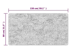 Alfombra lavable antideslizante 80x150 cm Beige claro
