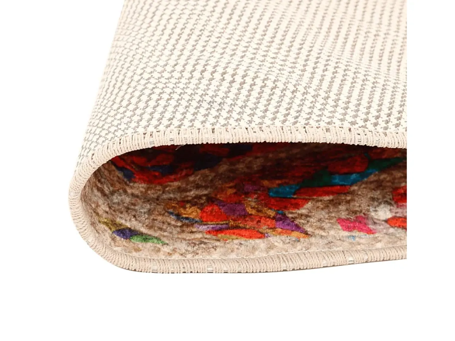 Alfombra lavable antideslizante multicolor Ø 120 cm ES34413