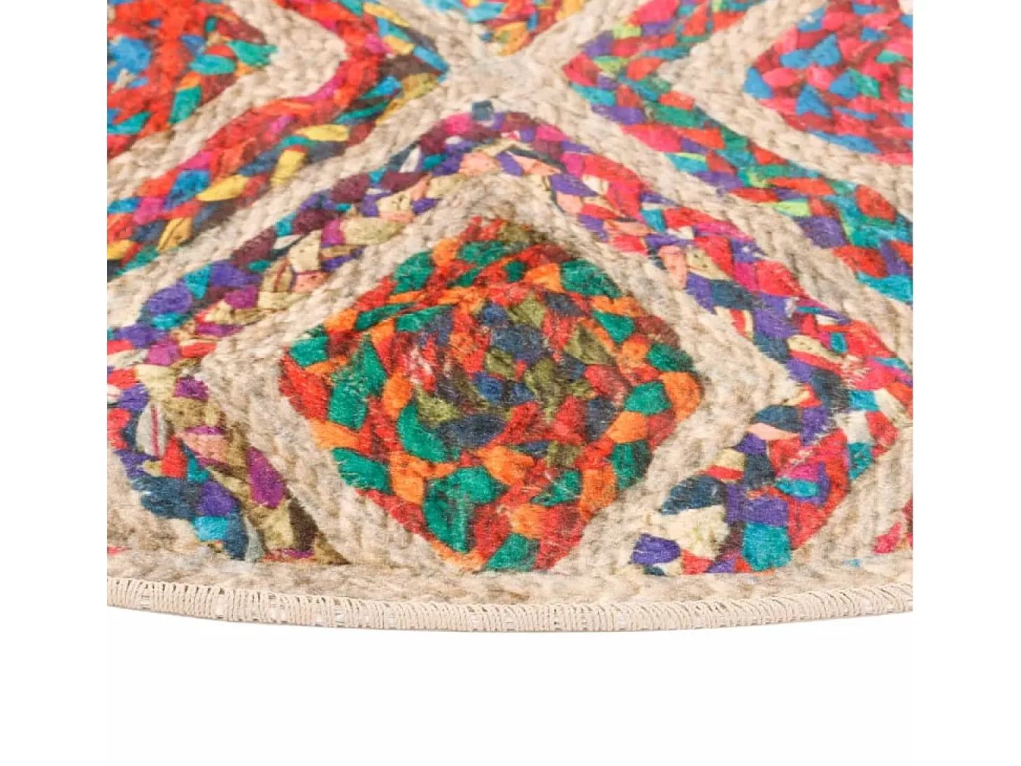 Alfombra lavable antideslizante multicolor Ø 120 cm ES34413