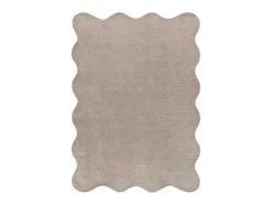 Alfombra lavable antideslizante - liso - piedra - 160 x 230 cm - MELLOW