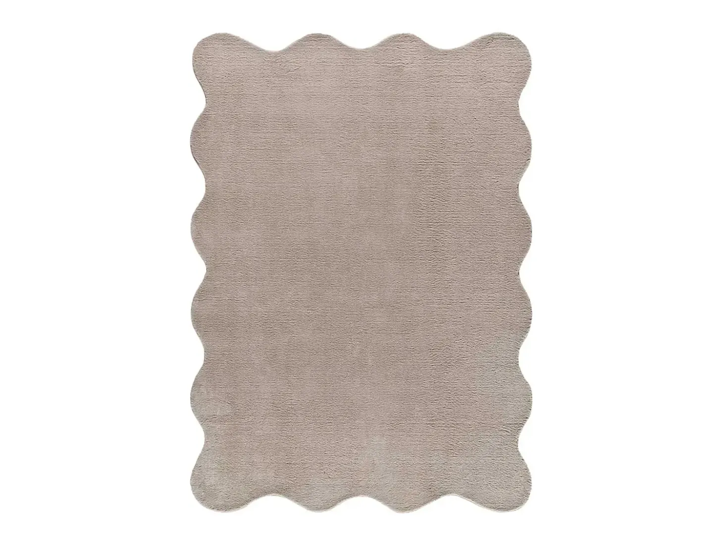 Alfombra lavable antideslizante - liso - piedra - 160 x 230 cm - MELLOW