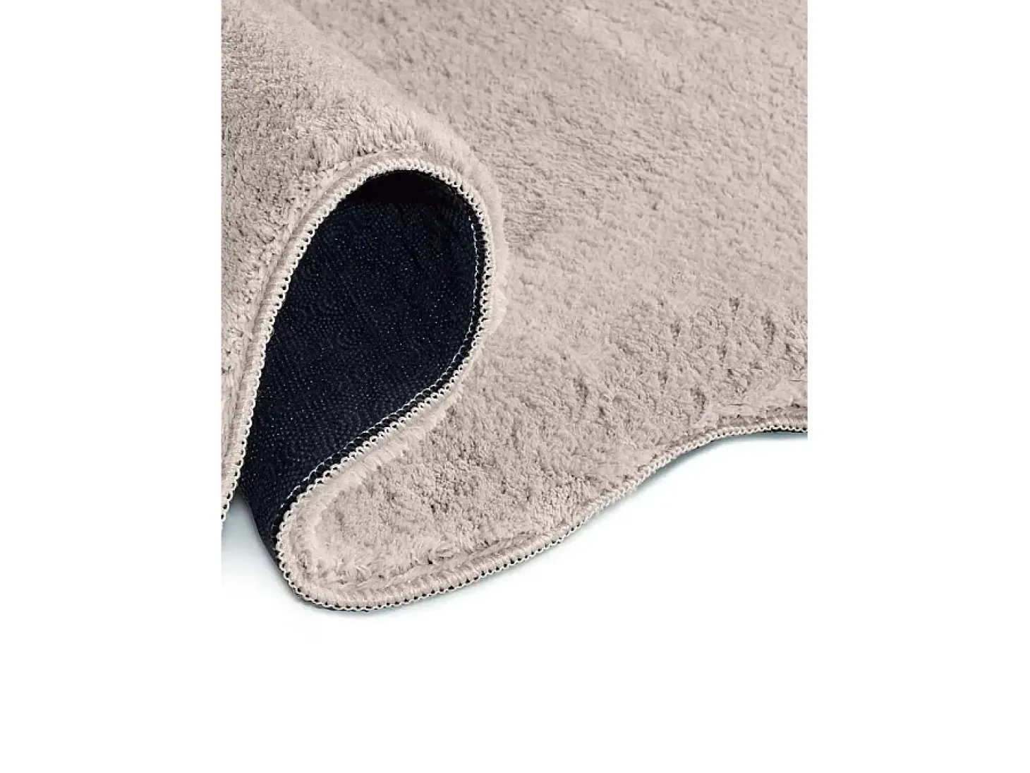 Alfombra lavable antideslizante - liso - piedra - 160 x 230 cm - MELLOW