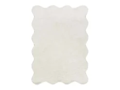 Alfombra lavable antideslizante - liso - blanco - 120 x 170 cm - MELLOW