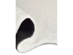 Alfombra lavable antideslizante - liso - blanco - 120 x 170 cm - MELLOW