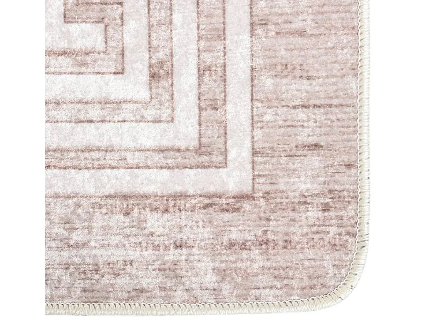 Alfombra lavable antideslizante beige 190x300 cm