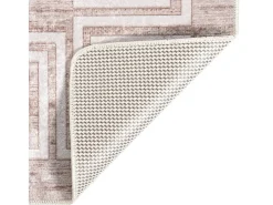 Alfombra lavable antideslizante beige 190x300 cm