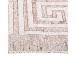 Alfombra lavable antideslizante beige 190x300 cm