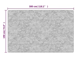 Alfombra lavable antideslizante beige 190x300 cm