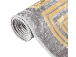 Alfombra lavable antideslizante gris 80x300 cm