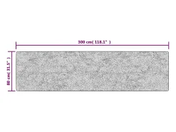 Alfombra lavable antideslizante beige claro 80x300 cm