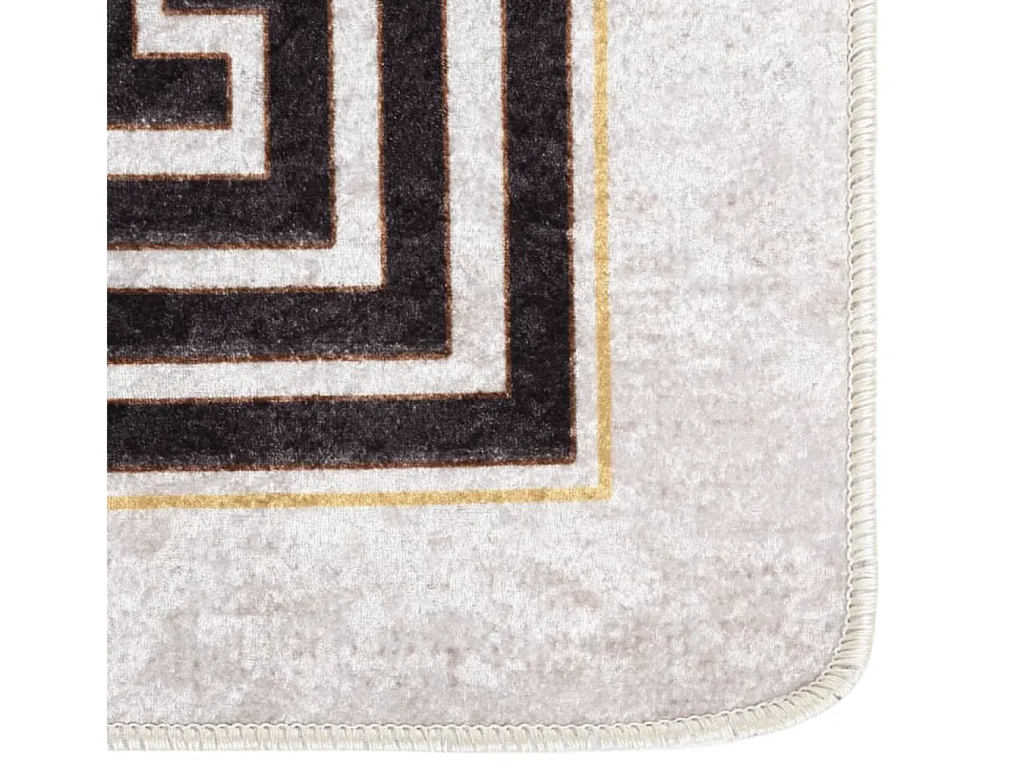 Alfombra lavable antideslizante beige claro 80x150 cm