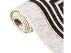 Alfombra lavable antideslizante beige claro 80x150 cm