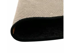 Alfombra lavable antideslizante negro y dorado Ø 120 cm