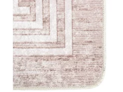 Alfombra lavable antideslizante beige 80x300 cm