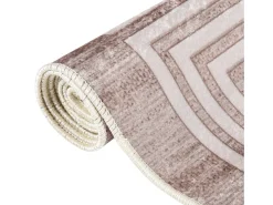 Alfombra lavable antideslizante beige 80x300 cm