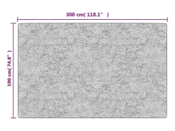 Alfombra lavable antideslizante negro y blanco 190x300 cm ES61815
