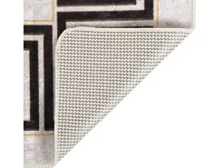 Alfombra lavable antideslizante beige claro 160x230 cm