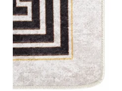 Alfombra lavable antideslizante beige claro 160x230 cm