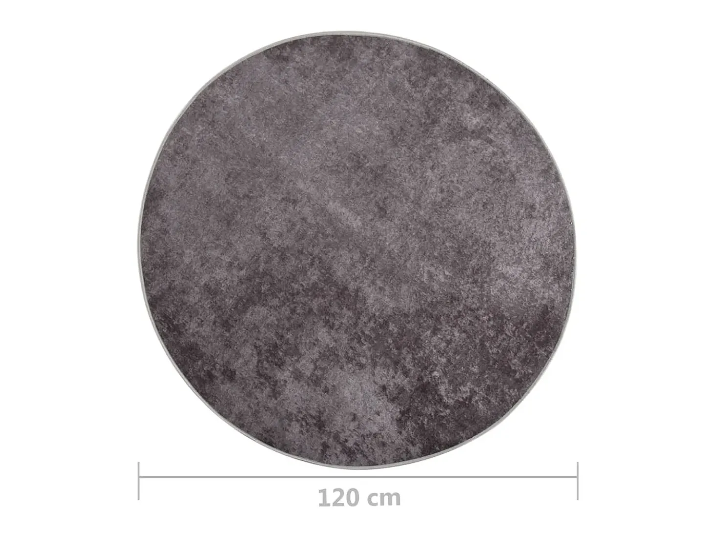 Alfombra lavable antideslizante gris φ120 cm ES36380