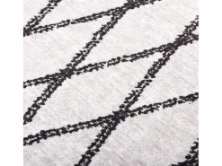 Alfombra lavable antideslizante negro y blanco 160x230 cm