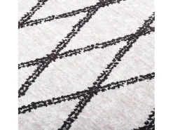 Alfombra lavable antideslizante negro y blanco 190x300 cm