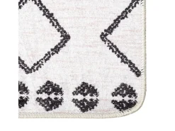 Alfombra lavable antideslizante negro y blanco 190x300 cm