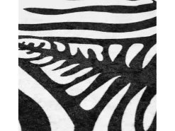 Alfombra lavable antideslizante cebra blanco y negro 120x170 cm