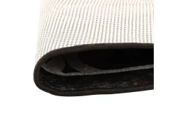 Alfombra lavable blanca y negra Ø 120 cm antideslizante