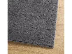 Alfombra lavable de pelo corto suave HUARTE antracita 160x160 cm