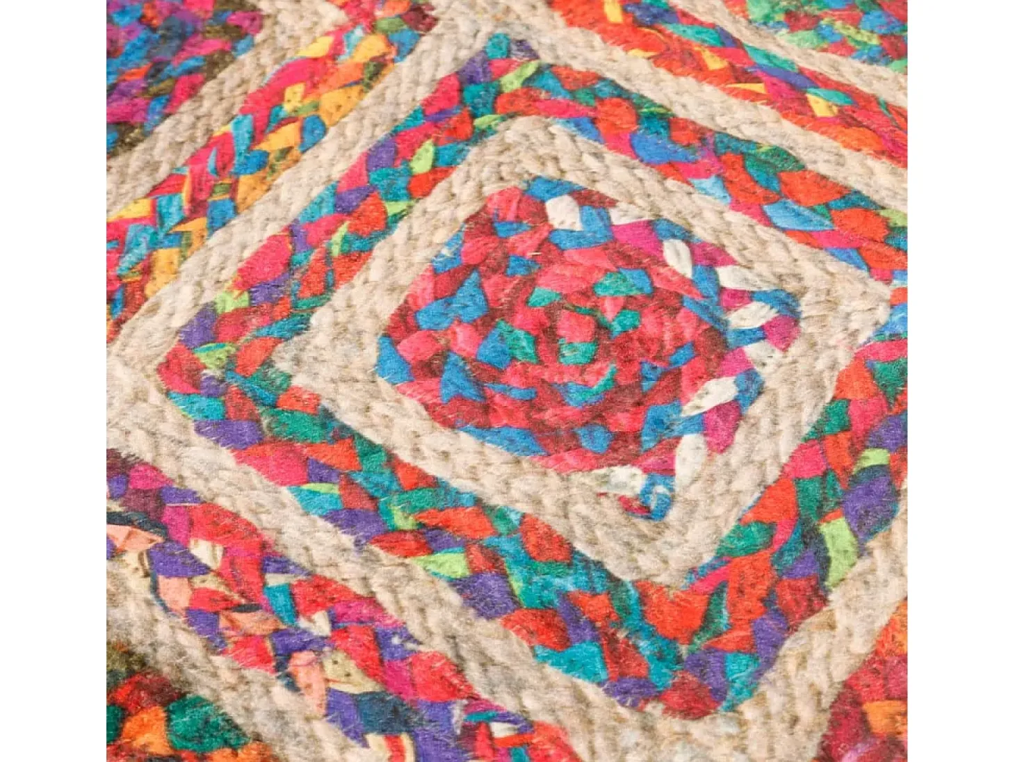 Alfombra lavable multicolor Ø 120 cm antideslizante