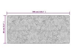Alfombra lavable patchwork antideslizante multicolor 80x300 cm