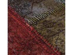 Alfombra lavable patchwork antideslizante multicolor f120 cm