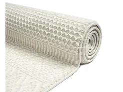 Alfombra Lima diseño moderno estilo uni resistente, crema, 160 x 230 cm