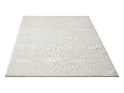 Alfombra Lima diseño moderno estilo uni resistente, crema, 120 x 170 cm