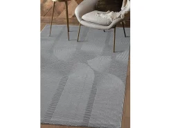 Alfombra Lima diseño salón estilo moderno arco, gris, 200 x 290 cm