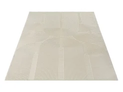 Alfombra Lima diseño salón estilo moderno arco, beige claro, 160 x 230 cm